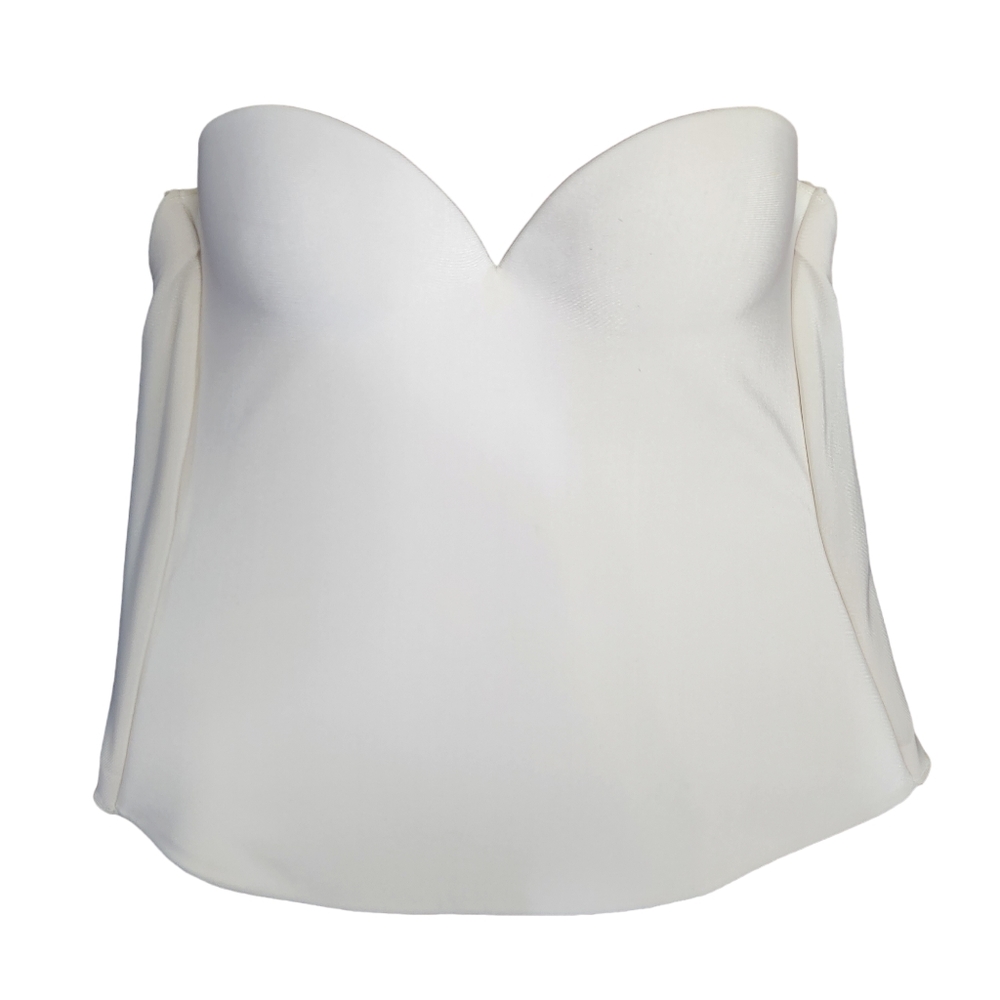 Davids Bridal Strapless Torsolette White Corset Underwire Size 36B
